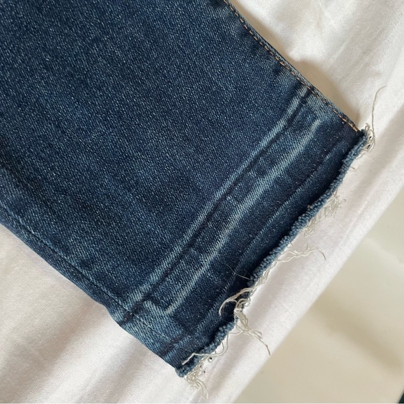 VERONICA BEARD DARK BLUE DENIM SKINNY STRAIGHT JEANS - Picture 3 of 4
